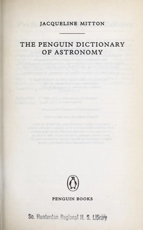 Favoriet Dictionary of Astronomy, The Penguin (Dictionary, Penguin) - Jacqueline Mitton