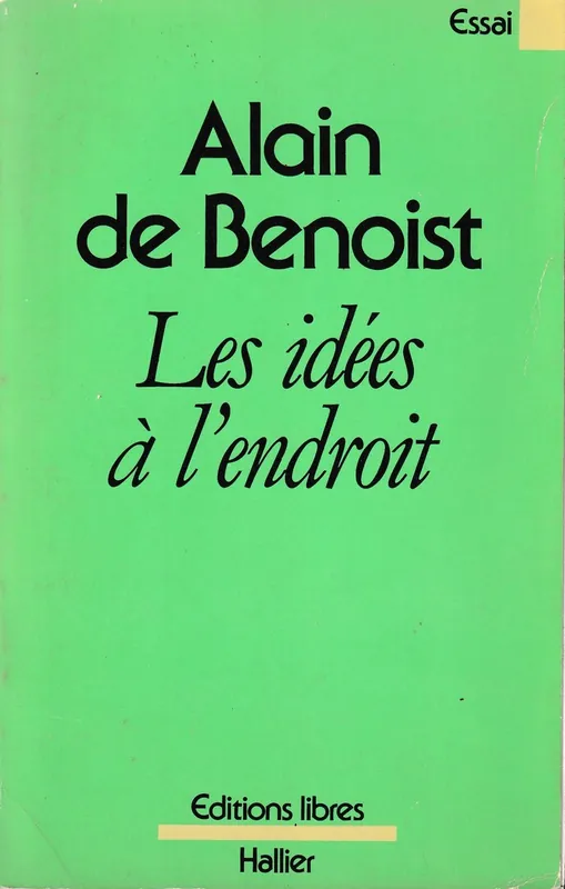 Les Idées à l'endroit - Alain de Benoist Shop Nu