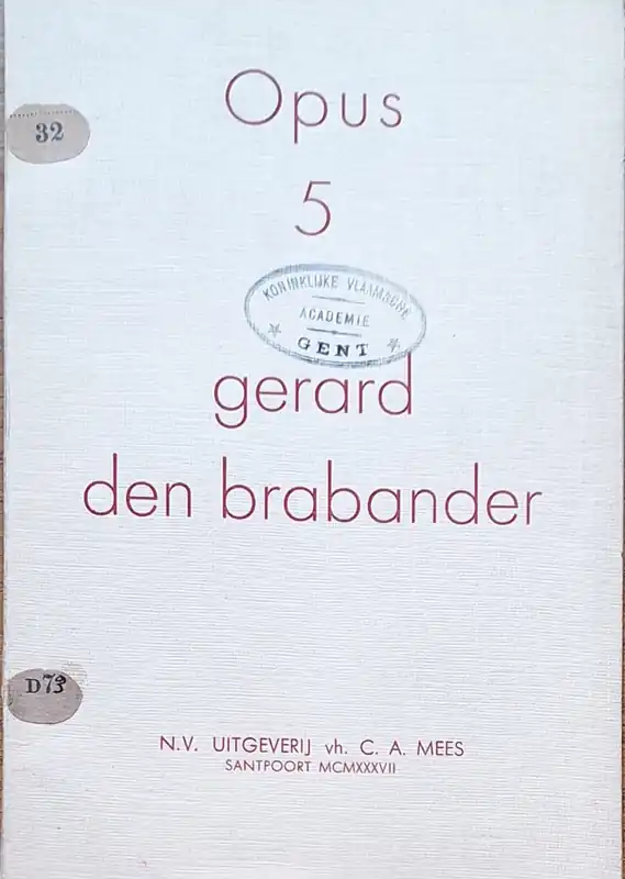 Opus 5 - Gerard den Brabander Aanbieding
