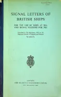 Finale Uitverkoop Signal Letters of British Ships 1960 - Collective