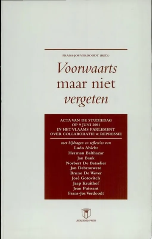 Voorwaarts en niet vergeten - S.J. Verdoodt Express Levering