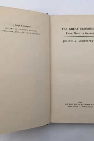 Ten great economists. From Marx to Keynes. [1st UK ed.] - Schumpeter, Joseph A., Fabrieksprijs