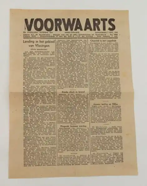 Voorwaarts, 25ste jaargang nummer 7535 Nood-Uitgave, Donderdag 2 Nov. 1944 - Voorwaarts - Direct Verzonden