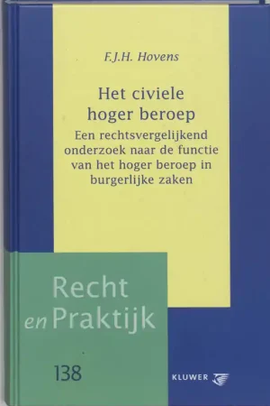 Koop Vandaag Het civiele hoger beroep - F. J. H. Hovens