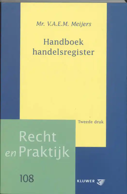 Lage Kosten Handboek handelsregister - V.A.E.M. Meijers