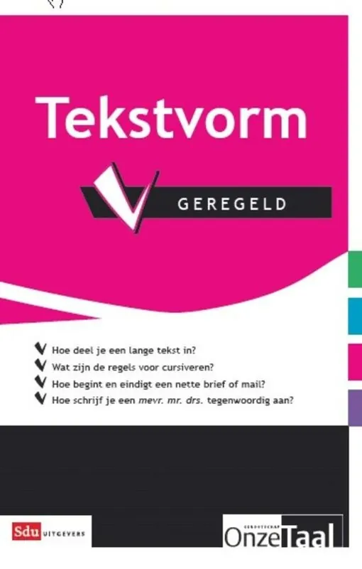 Speciale Aanbieding Tekstvorm geregeld - Genootschap Onze Taal
