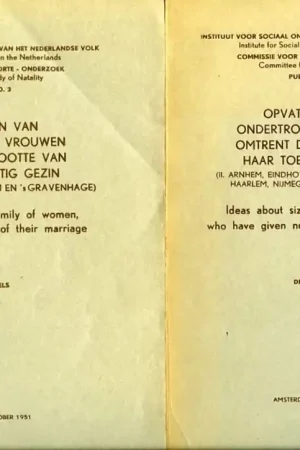 Weekendaanbieding Opvattingen van ondertrouwde vrouwen omtrent de grootte van haar toekomstig gezin. (2 delen) - DIELS, A.E.