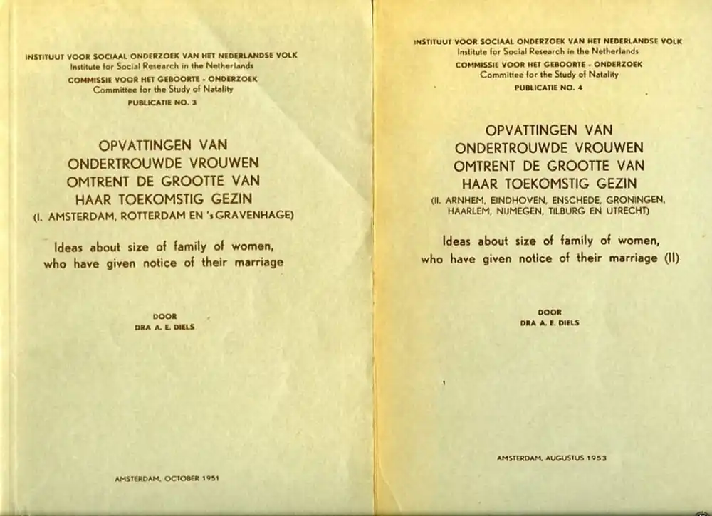 Weekendaanbieding Opvattingen van ondertrouwde vrouwen omtrent de grootte van haar toekomstig gezin. (2 delen) - DIELS, A.E.