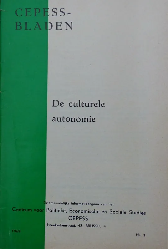 De culturele autonomie - Cepess Lage Prijs