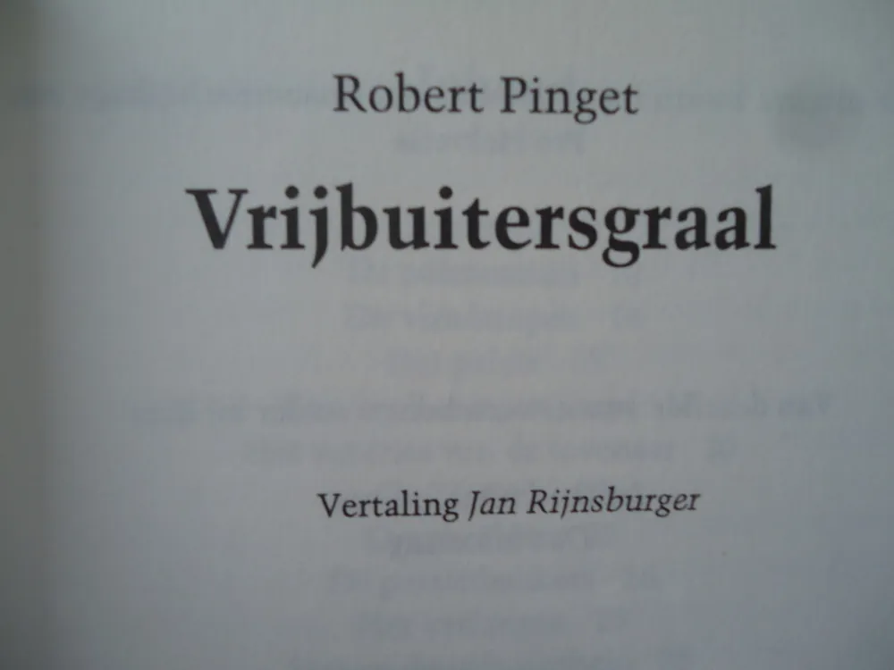 Express Levering Vrijbuitersgraal - Robert Pinget