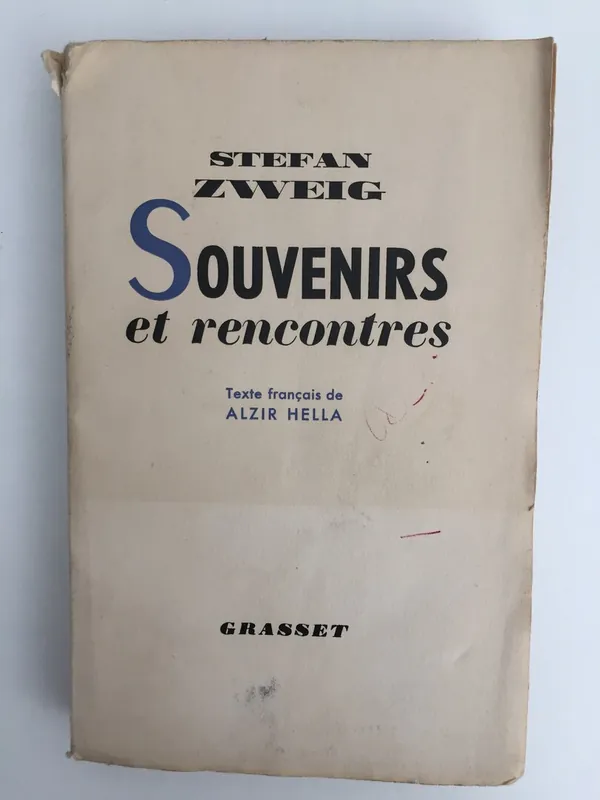 Alleen Vandaag Souvenirs et Rencontres - Stefan Zweig