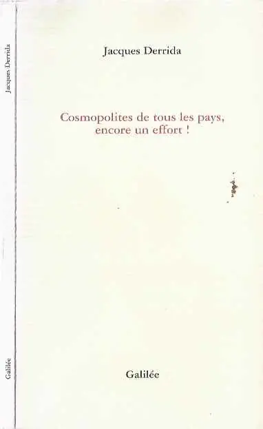 Dagaanbieding Cosmopolites de tous les Pays, encore un Effort. - Jacques Derrida