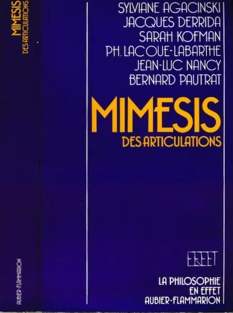 Lage Kosten Mimesis des articulations - Derrida, Jacques e.a.