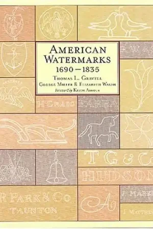 Shop Nu American watermarks 1690-1835 - Thomas L. Gravell