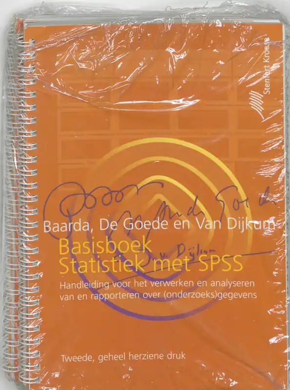 Basisboek Statistiek met SPSS - D.B. Baarda; M.P.M. de Goede; C.J. van Dijkum Lage Prijs