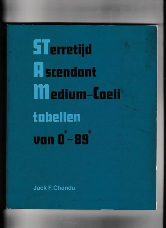 Sterretyd ascendant medium coeli-tabel. - F. Chandu Jack Snelle Levering